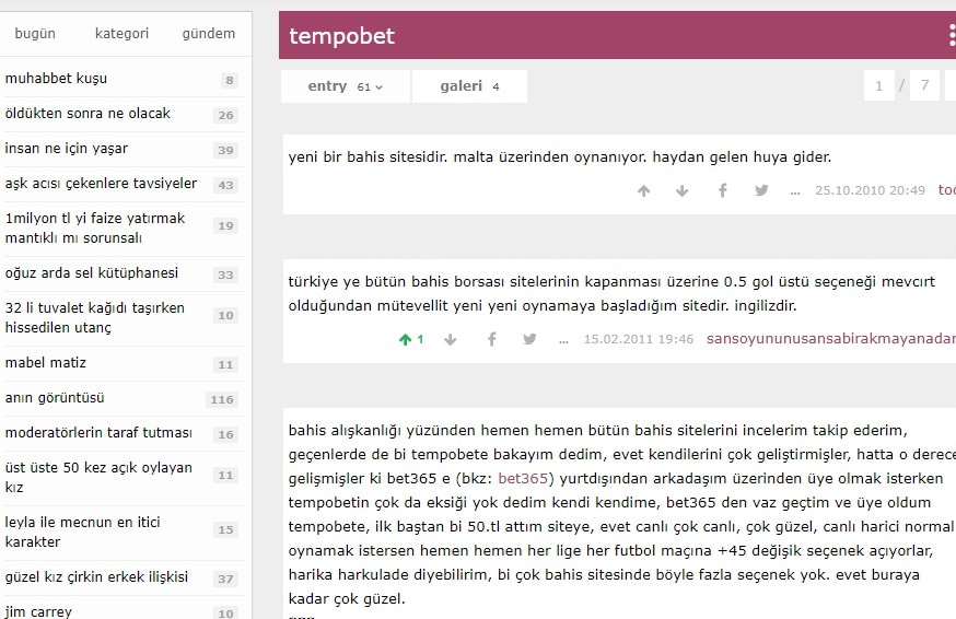 tempobet eksi sozluk nedir